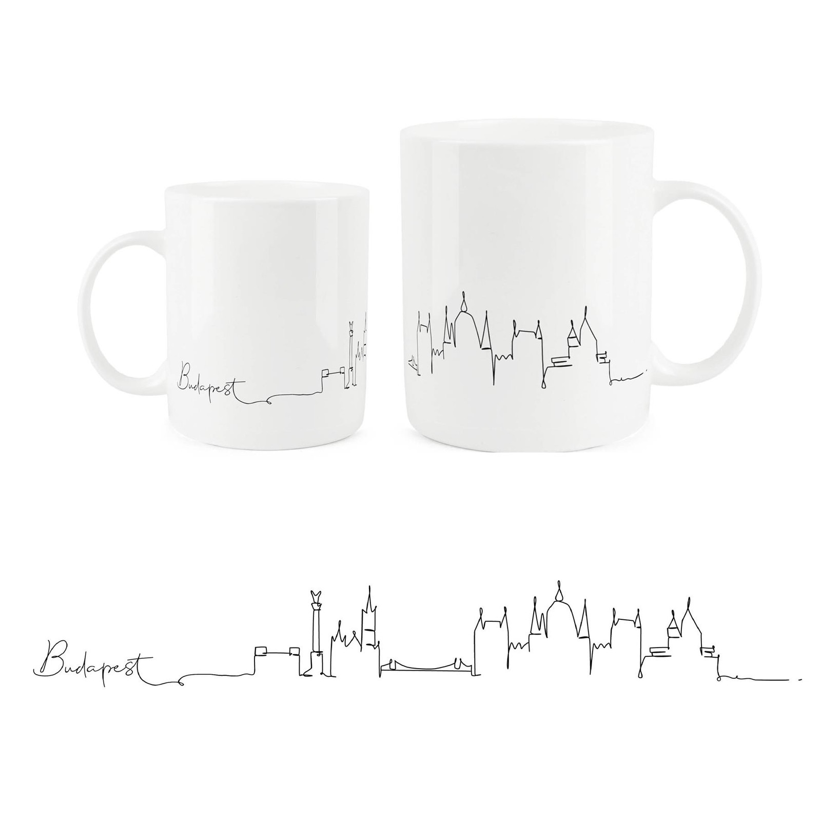 Budapest City Skyline - Bone China Mug Coffee/Tea Present for Travel Lovers