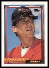1992 Topps #733 Bob Melvin Baltimore Orioles Baseball Card