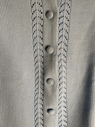 Vintage Atkins Damen 100% Acryl Knopfleiste Blau Pullover Strickjacke Gr. 38 - Bild 4 von 14