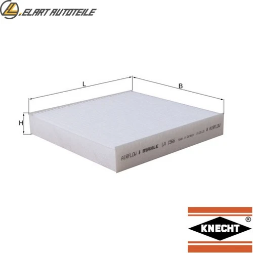 INTERIOR AIR FILTER LA 1566 FOR SUZUKI IGNIS/III JIMNY/Closed/Off-Road 1.2L 