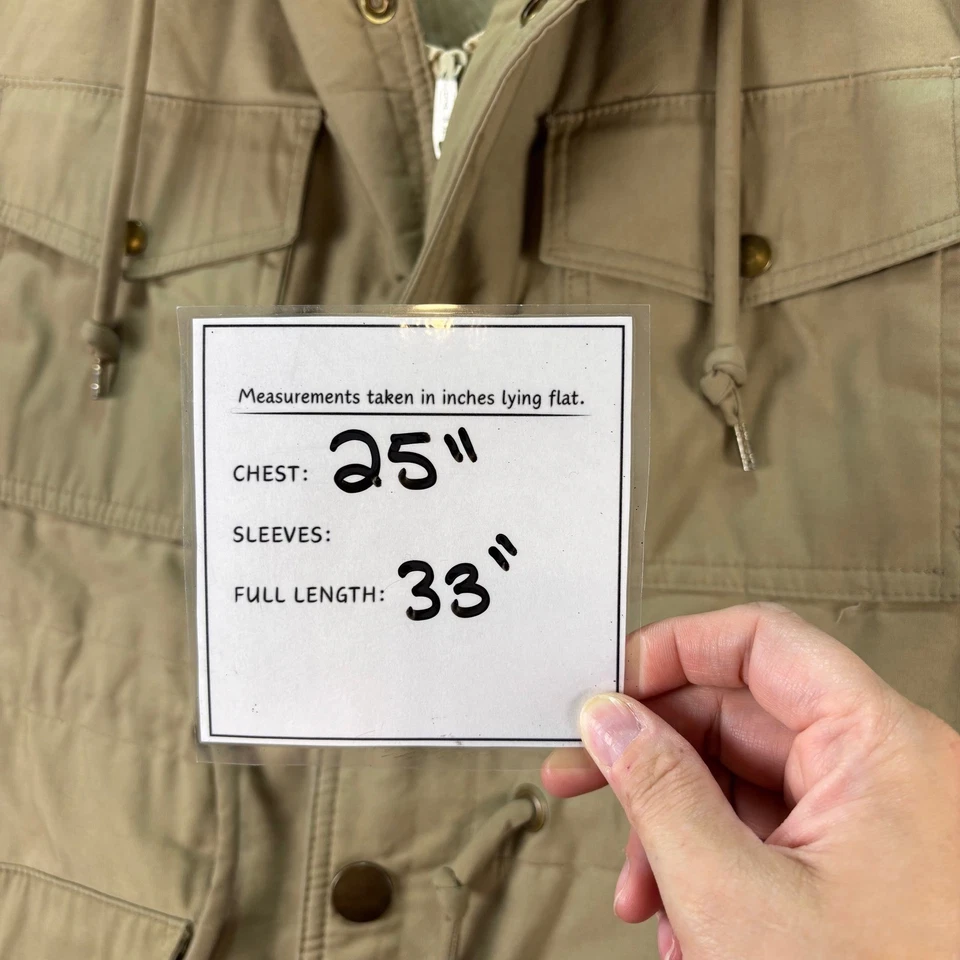 Parka de Colección Woolrich Para Hombre Plumón de Ganso Tostado Chaqueta Utilitaria con Capucha Talla 40 (L) Gorpcore Foto 4 de 4