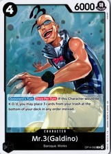 Mr.3(Galdino) OP14-092 Rare The Azure Sea's Seven One Piece Foil NM