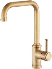 Kitchen Mixer Tap Antique Brass Swivel Spout Lever Sink Faucet Modern GT10222A