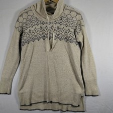 Eddie Bauer Womens Medium Cotton Wool Blend Knit Pullover Sweater Winter Outdoor