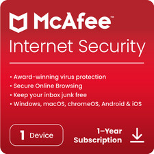 McAfee Internet Security 2026 Antivirus 1 Ger&auml;t 1 Jahr - PER POST