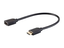 Monoprice High Speed HDMI Extension Cable - 1ft - Black, 48Gbps, 8K, Dynamic HDR