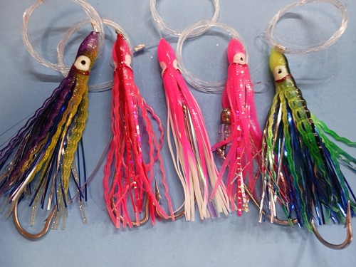 Custom 5 Stück Farbe Salzwasser Offshore Angeln Schleppköder Mahi-Thunfisch-Segel-Wahoo - Bild 1 von 4