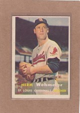 1957 TOPPS BASEBALL HERM WEHMEIER #81 CARDINALS VGEX *A49112