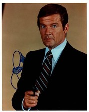 Roger Moore Signed Autographed 8x10 007 Photo