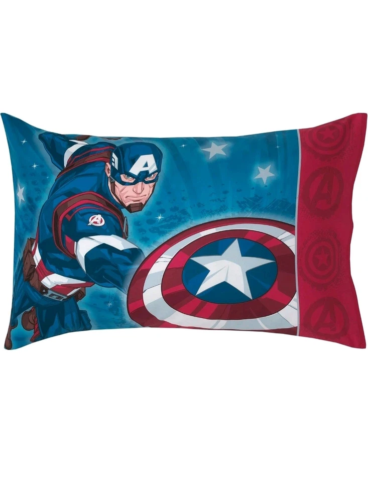 Conjunto de Cama Infantil Marvel Capitão América Vermelho, Branco e Azul 4 Peças - Imagem 2 de 4