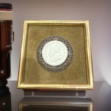 Antique/Vintage Plaster Cast Medallion Hieron...
