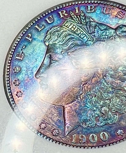 1900 S MORGAN SILVER DOLLAR CH/ BU++++ RARE DATE /MONSTER TONING