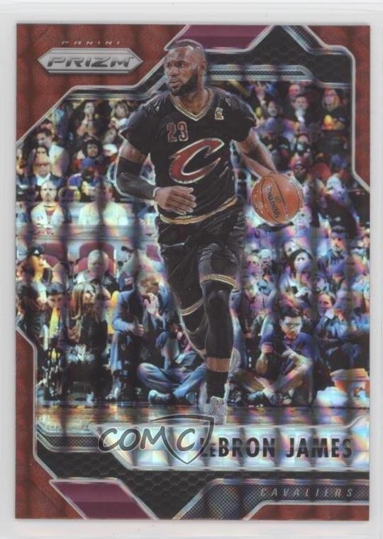 2016-17 Panini Prizm Mosaic Red LeBron James #64