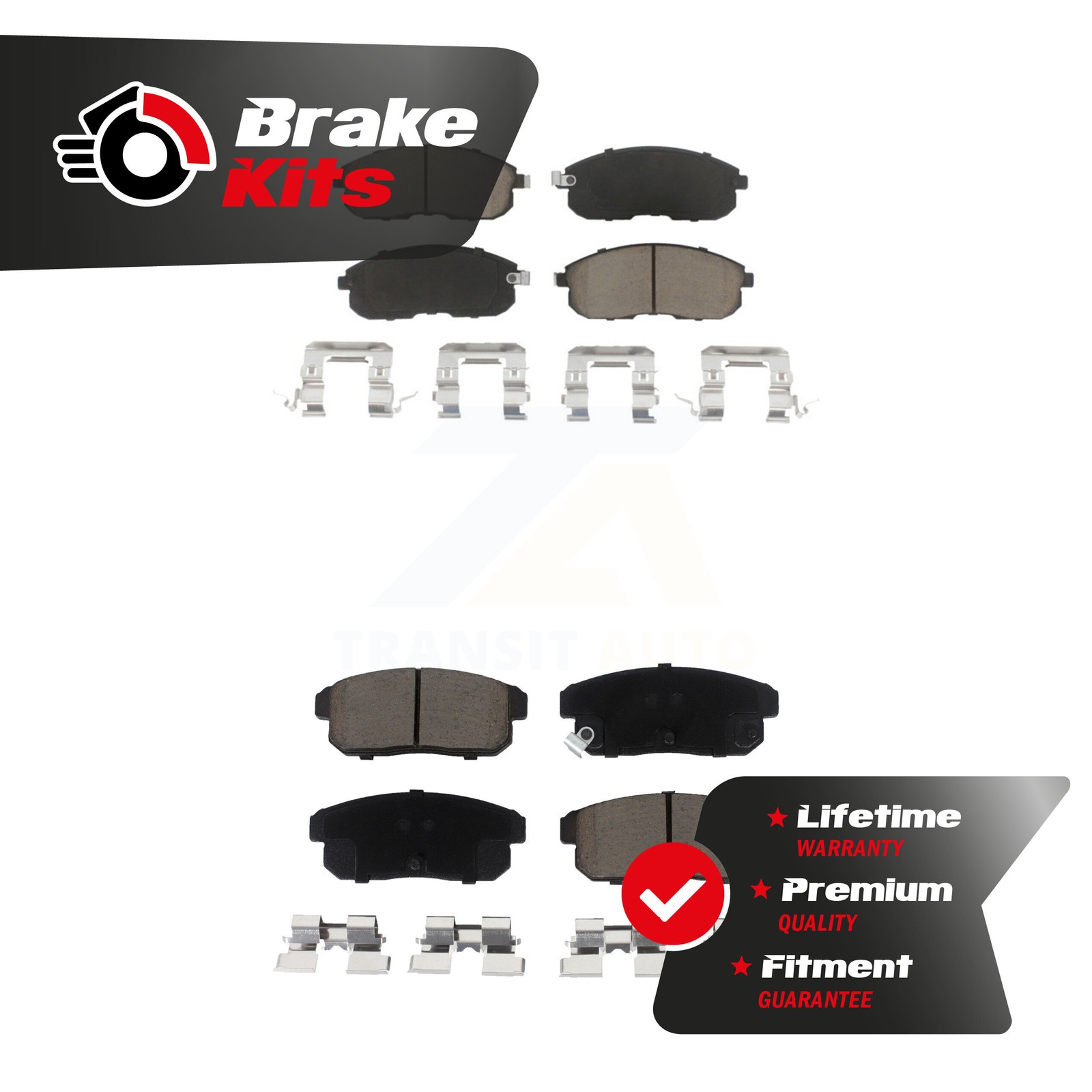 Front Rear Ceramic Brake Pads Kit For 2000-2003 Nissan Maxima From 10/00
