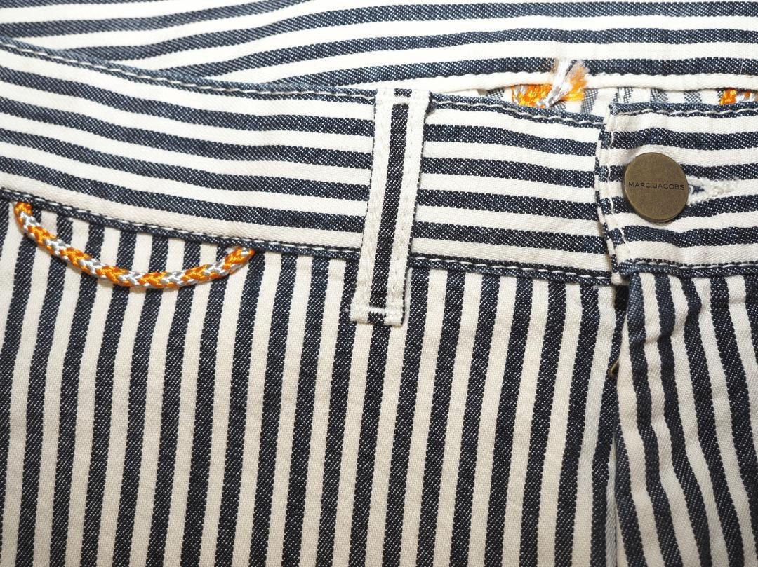 マークジェイコブス 14SSヒッコリーストライプパンツ44 Marc Jacobs 14SS Cotton Hickory Stripe Pants White/Indigo