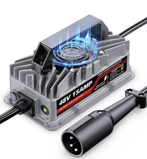48V 15A Golf Cart Battery Charger for Club Car Precedent  DS - 3-Pin round Plug