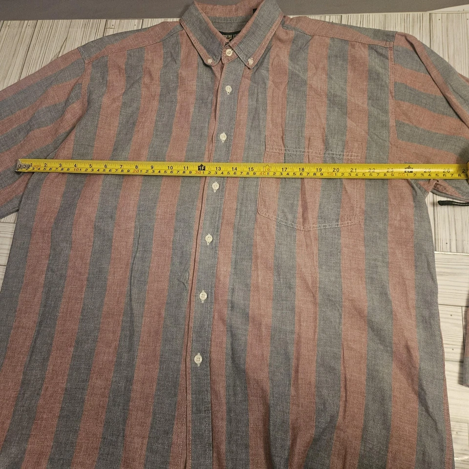 Camisa de Colección American Eagle Para Hombre Grande a Rayas Con Botones Hecha en EE. UU. Años 90 Foto 4 de 4