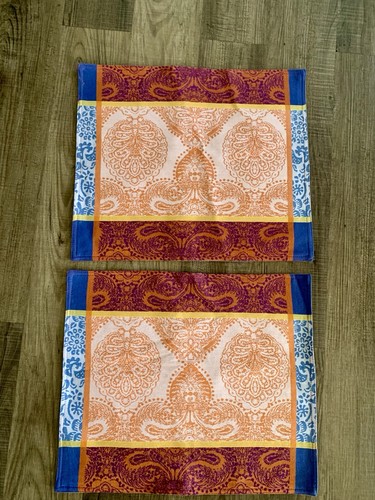 Anthropologie Nifty Jacquard Colorful Boho Placemats Retired (2)