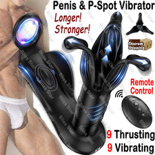 Male Prostate Massager Vibrator Thrusting Anal Butt Plug Dildo Sex Toys for Men