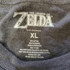 The Legend of Zelda 2016 Shirt Link XL Striped Sleeves Nintendo NES SNES N64 Wii