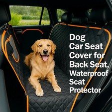 Dog Car Seat Cover for Back Seat, Waterproof Seat Protector Scratchproof ,Black