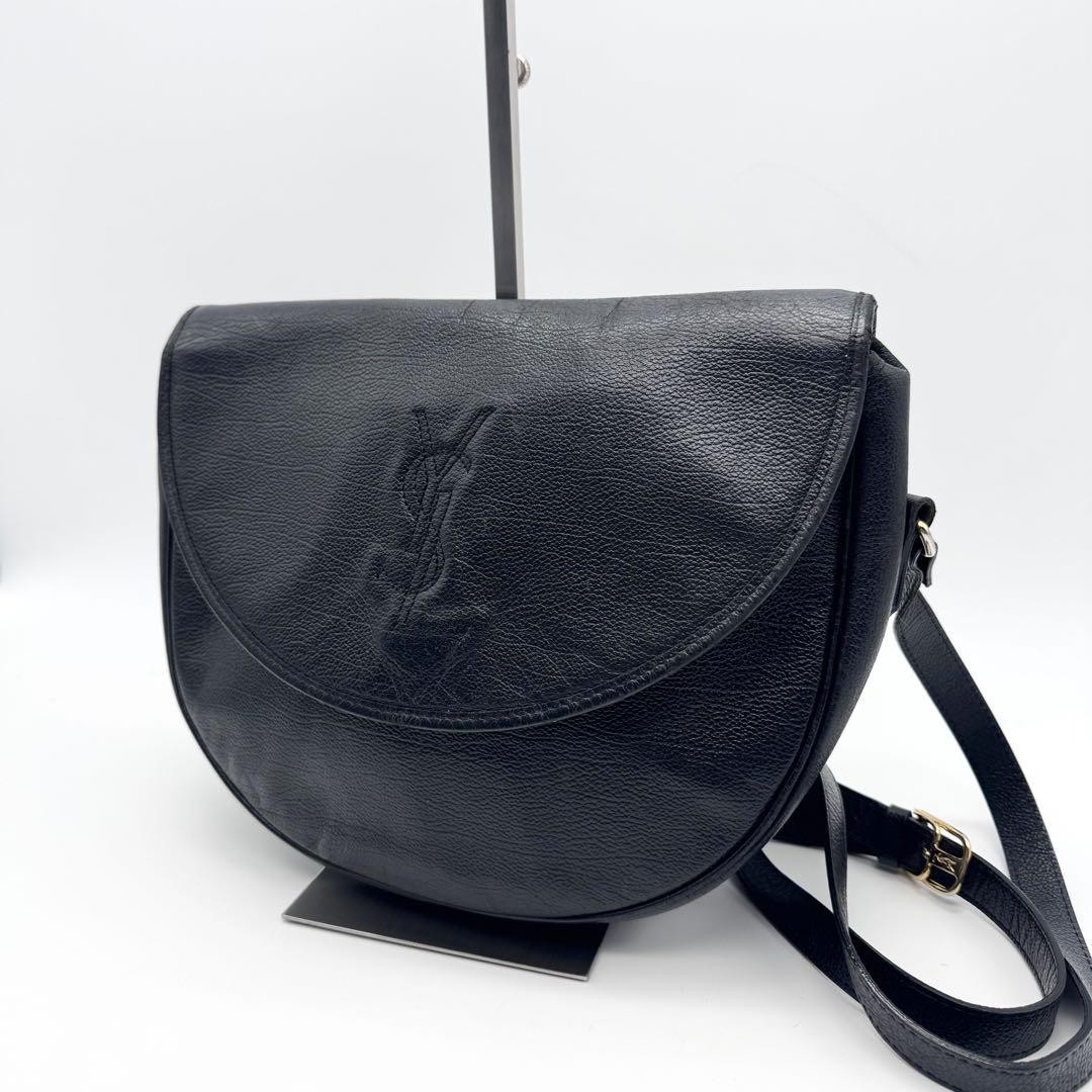 Borsa a tracolla Yves Saint Laurent YSL Cassandra pelle nera autentica F0506127