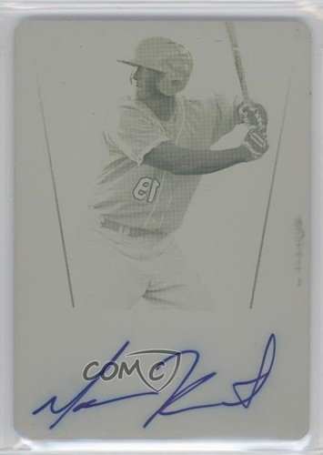 2011 Leaf Metal Draft Printing Plate Yellow 1/1 Marcus Knecht #AU-MK2 Auto 2d9