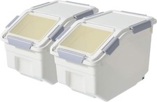 2 Pack Dog Food Storage Container W/ Scoop,Large Airtight Pet Dog Food