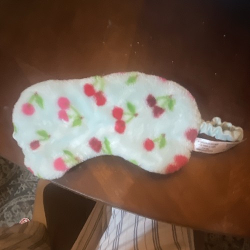 Cherry Pattern Sleep Mask Polyester Light Blue Pink Green Red