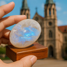 1pcs Moonstone Palm Stone Healing Crystal Manifestation Stone Decor Reiki Gifts