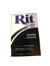 RIT Powder Dye, All Purpose Concentrated Fabric Dye - Black New 1.8 oz box