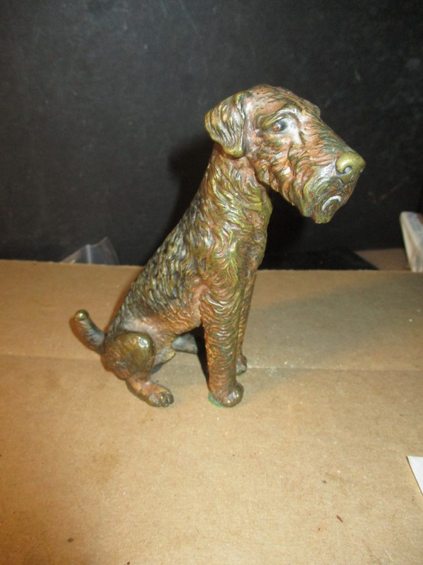 Vintage Hubley? Terrier Doorstop Or Bookend X117 PA