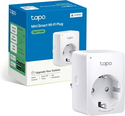 Tapo Matter Steckdose Tapo P100M, WLAN, Smart Home WiFi Steckdose, Matter, Alexa