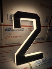 9 Inch Solar Lighted House Numbers for Outside, Light Up LED  NUMBER 2 TWO