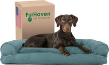 Pillow Dog Bed for Large/Medium Dogs W/ Removable Bolsters  Washable Cover - Pl