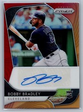 Bobby Bradley 2020 Panini Prizm Rookie Autographs Red Orange /25 #RA-BR