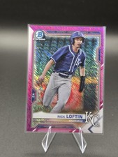 2021 Bowman - Chrome Prospects Nick Loftin #BCP-144 Fuchsia Shimmer Refractor...