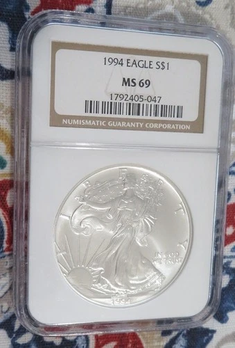 '1994' -SILVER AMERICAN EAGLE -MS69 - NGC - One Dollar- .999 1oz