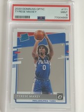 2020 Tyrese Maxey PSA 9 MINT - Donruss Optic #171 Rated Rookie