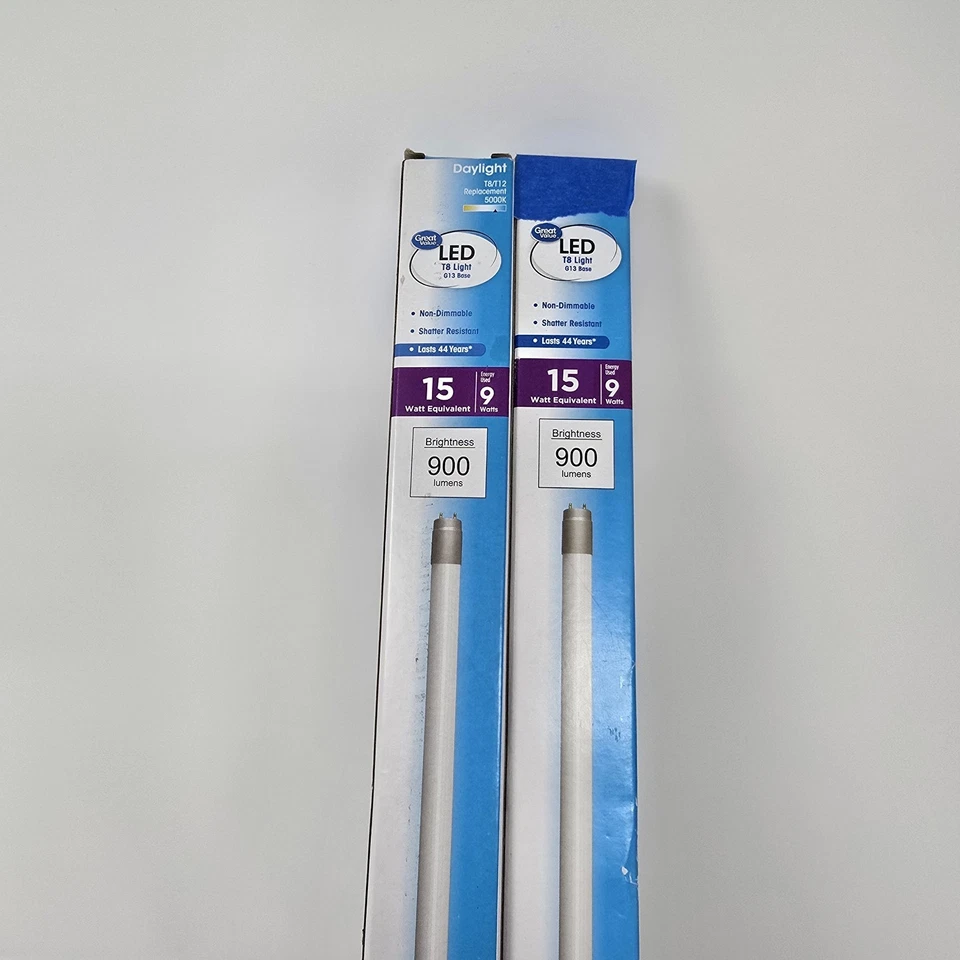 2x 900 Lumens 9 Watts 15W Equivalent T8/T12 Lamp G13 Base Non Dimmable 18in-tw - Image 2 of 4