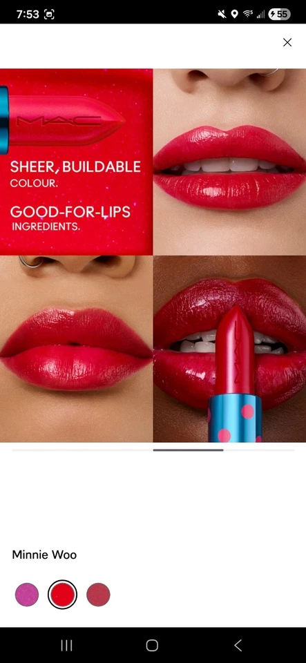 MAC X DISNEY MINNIE & DAISY LUSTREGLASS LÁPIZ LABIAL TRANSPARENTE *Minnie Woo*  Foto 3 de 4