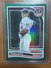 2024 Panini USA Stars & Stripes GREEN FOIL REFRACTOR Konnor Griffin PIRATES No91