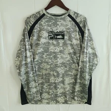 Pelagic Size XL Sport Fishing Outdoors Long Sleeve Camouflage Polyester Shirt