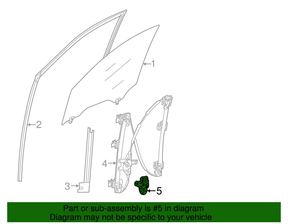Nissan Pathfinder 2013-2020 genuino - motor de ventana 80730-9PG0B Foto 3 de 3