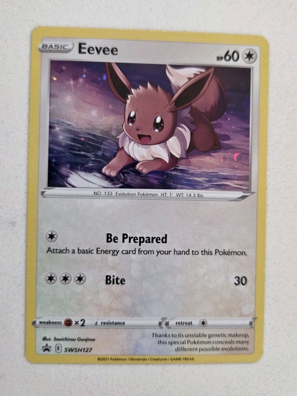 Pokemon TCG - Eevee SWSH127 - Black Star Promo - Cosmos Holo Rare NM/M #SWSH127