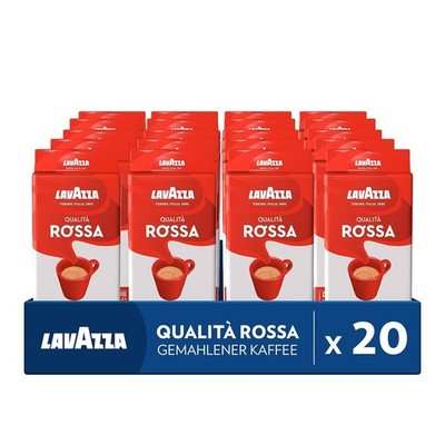 Lavazza Qualità Rossa Gemahlener Kaffee, Schokolade & Trockenfrüchte, 250g x20