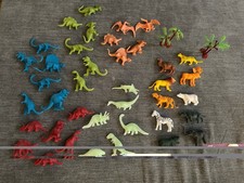 41 Mini Dinosaur Animal Figures Glow In Dark Party Favors Toy Lot Bulk