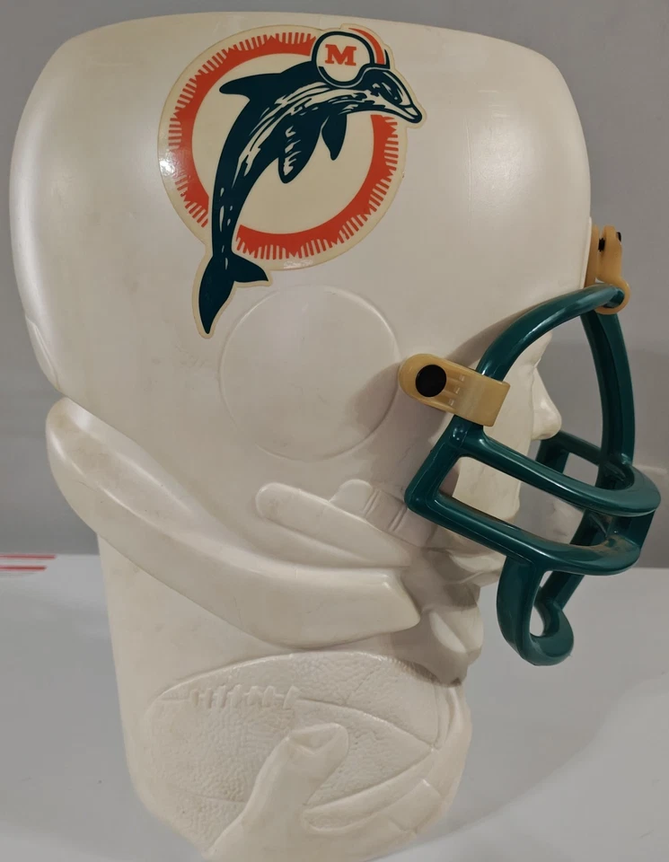 Canasta de basura Riddell 1994 vintage de los Miami Dolphins NFL LaneCo Foto 2 de 4