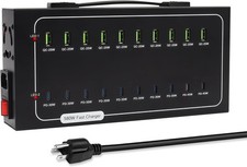 580W USB Charging Station, 20 Port Fast Charging Station for Multiple Devices