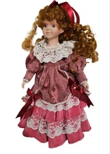 Cathy Collection Porcelain Doll Missing 1 Shoe See Pics/D/200